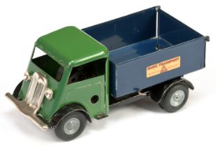 Triang Minic Clockwork 23M Forward Control Tipper - Green cab, Blue back and Black chassis