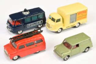 Corgi Toys Group of 4 To Include (1) Austin Mini Van, (2) Smiths Karrier " Lucozade". (3) Bedford...
