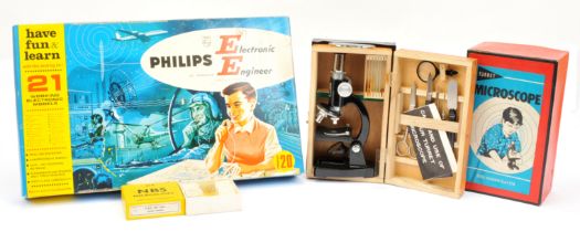 Philips Electronic Engineer set Plus Microscope and Microslides