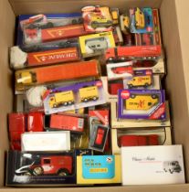 A group Of Postal Related to include Verem Mercedes Truck "Parcel Force", 3119 Siku Man Truck "Pa...