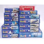 Revell, a mixed boxed model kit group of 1/72 scale Planes to include, #04191 Focke Wulf TL-Jager...