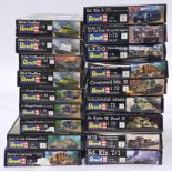 Revell, a mixed boxed model kit group of 1/72 scale Tanks and trucks to include, #03195 Sd. Kfz. ...