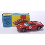 Corgi Toys 314 Ferrari Berlinetta 250 Le mans Racing Car - Red body, wire wheels and racing No.4.