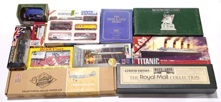 Dinky, Lledo and similar a mixed boxed group of Diecast and Model Kits, to include Revell 00020, ...