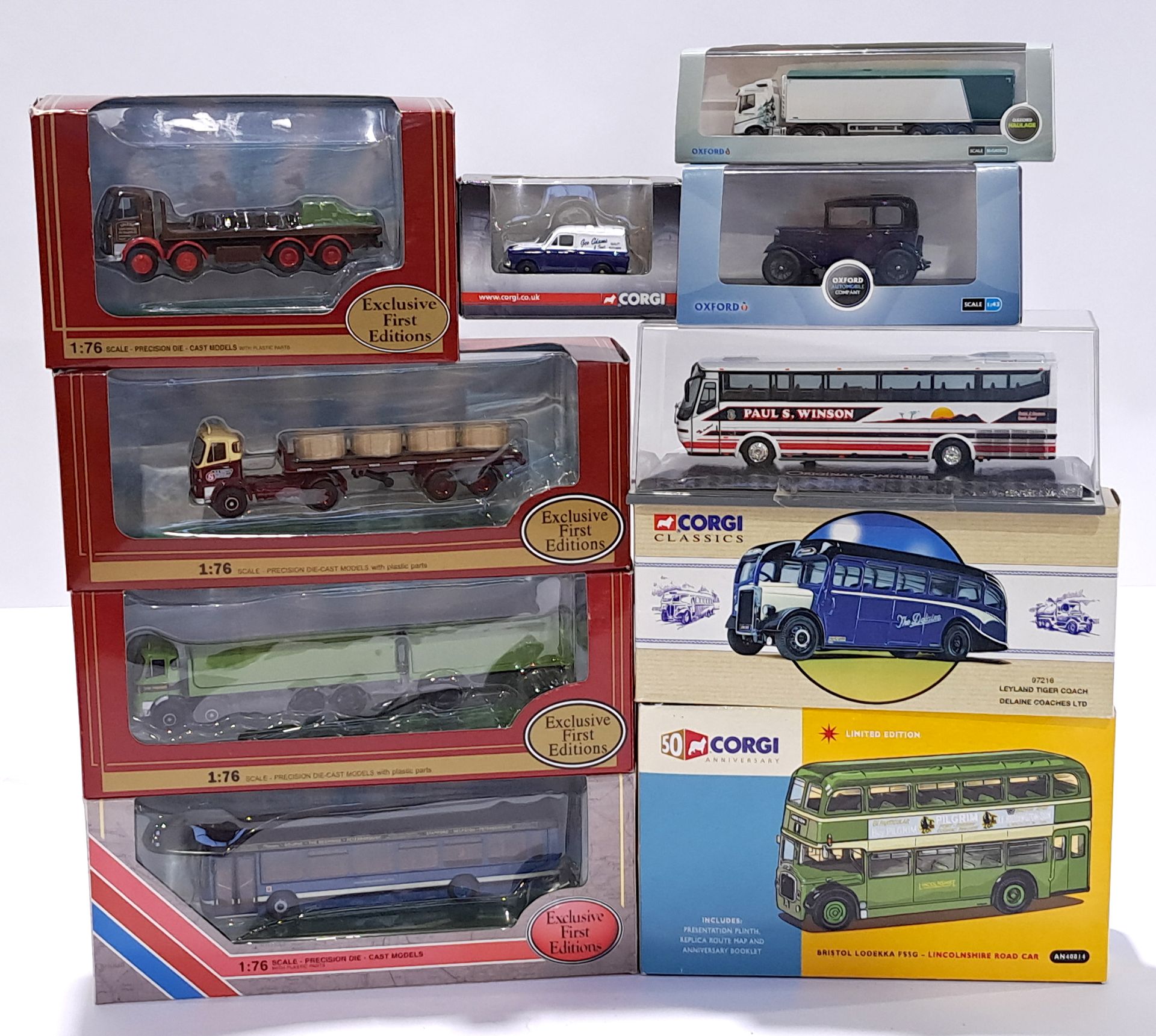 Corgi, EFE and similar a mixed boxed group of commercial vehicles to include, Corgi AN40814 Brist...