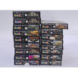 Revell, a mixed boxed model kit group of 1/72 scale Tanks and trucks to include, #03119 PZ Kpfw I...