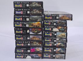 Revell, a mixed boxed model kit group of 1/72 scale Tanks and trucks to include, #03119 PZ Kpfw I...