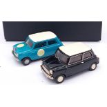 SMTS "Voiturette", a boxed pair of white metal Mini Cooper models.