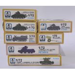 S-Models a mixed boxed 1/72 scale tank group to include PS720008 Hotchkiss H38/39 Light Tank, PS7...