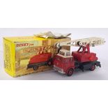 Dinky 970 Jones Fleetmaster Cantilever Crane Truck, metallic red. Conditions generally appear Exc...