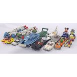 Corgi, Matchbox, Dinky and similar a mixed TV & Film unboxed group to include Corgi 007 Aston Mar...