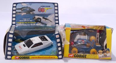 Corgi a boxed pair of James Bond Diecast to include, Corgi 269 James Bond Lotus Esprit, from the ...