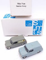 BMC, British Motoring Classics, a boxed pair of white metal Mini Van models