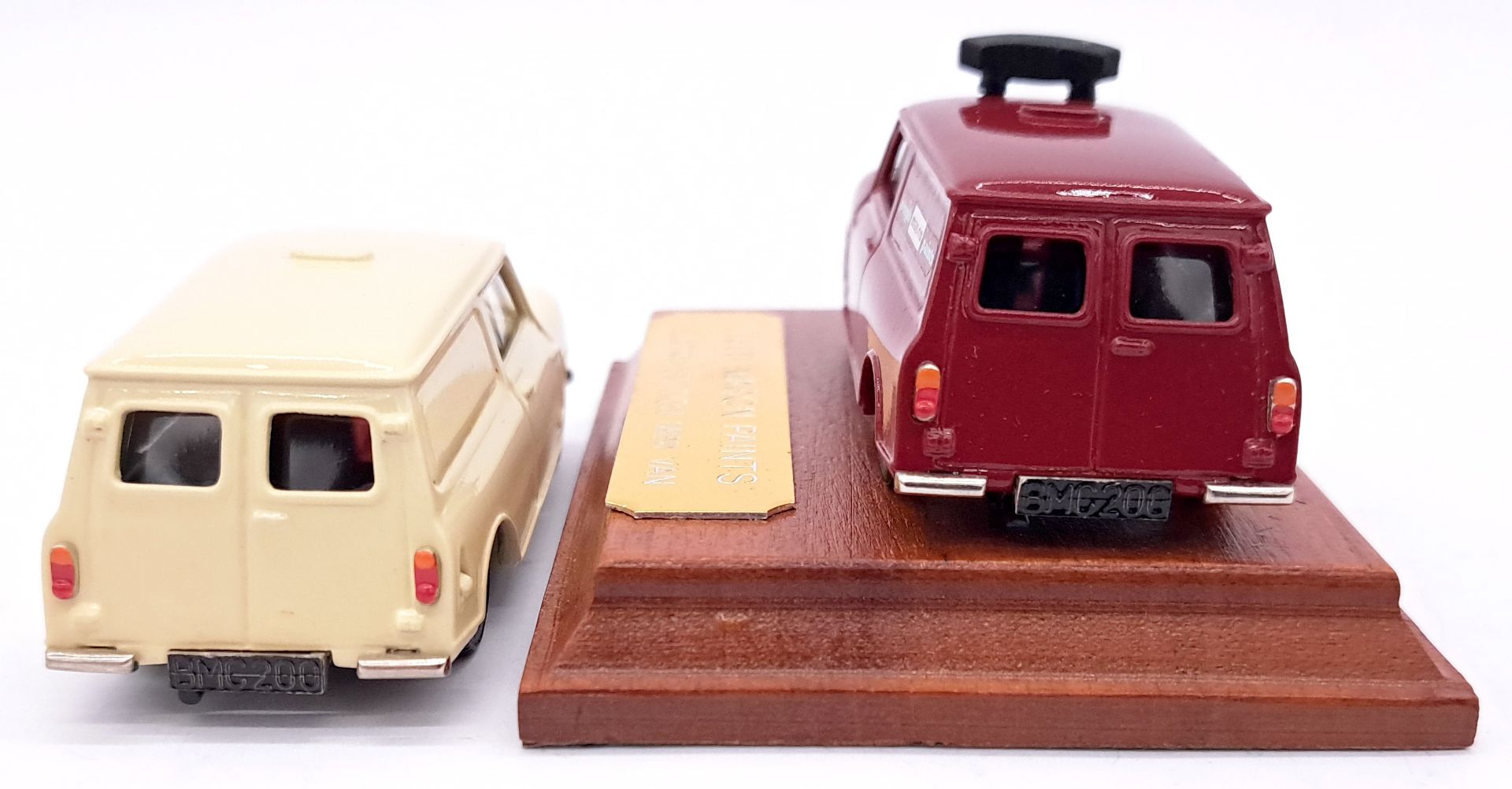 BMC, British Motoring Classics, a boxed pair of white metal commercial Mini models - Image 4 of 5