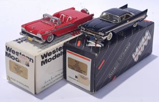 Western Models a boxed duo to include, Western Models WMS46X Ford Galaxie Skyliner 1959 and WMS60...