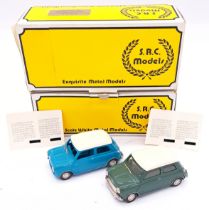 S.R.C. Models, a boxed pair of 1:43 scale white metal Mini Cooper 'S' models