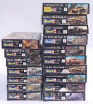 Revell, a mixed boxed model kit group of 1/72 scale Tanks and trucks to include, #03223 Humber Mk...