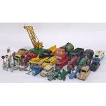 Dinky and similar, a mixed unboxed group to include Britains Scout Car "Daimler Mk.II", Dinky Joh...