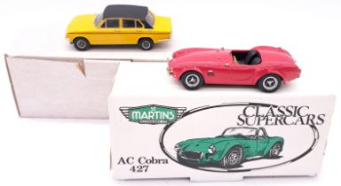 K&R Replicas & Classic Supercars, a boxed pair of white metal models