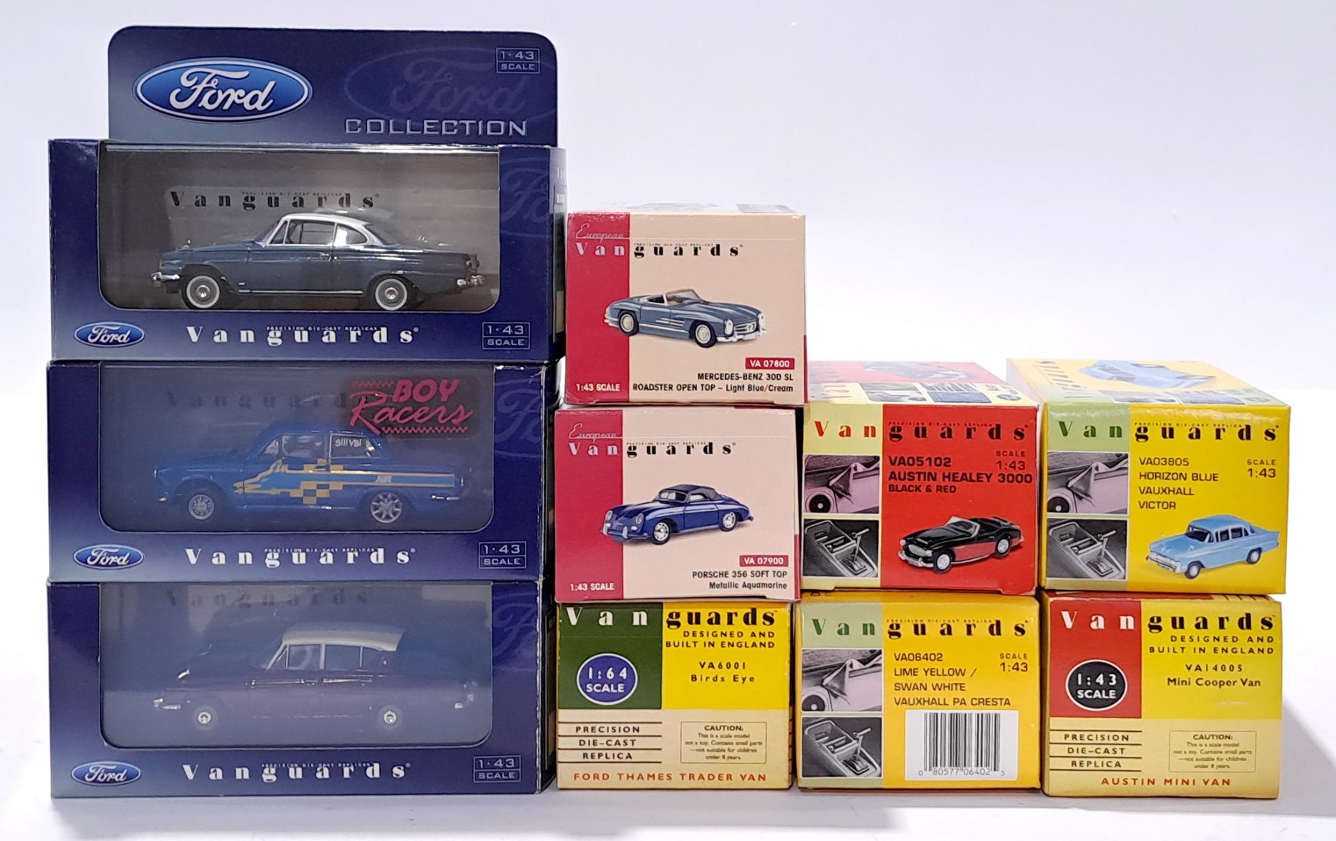 Lledo Vanguards, a mixed boxed group to include VA07800 Mercedes-Benz 300 SL and others. Conditio...