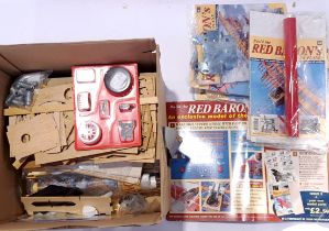 Hachette Build The Red Baron's Fighter Plane kit pieces and wooden parts with Booklets/magazines....