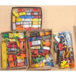 Corgi, Husky, Matchbox and similar a mixed unboxed group of Cars. Conditions generally appear Poo...
