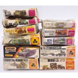 Matchbox a mixed boxed group of 1/76 scale tanks to include PK-178 Challenger MBT, PK-176 CHAR B....