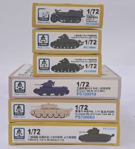 S-Models a mixed boxed 1/72 scale tank group to include PS720057 Infantry Tank Matilda II CS, PS7...