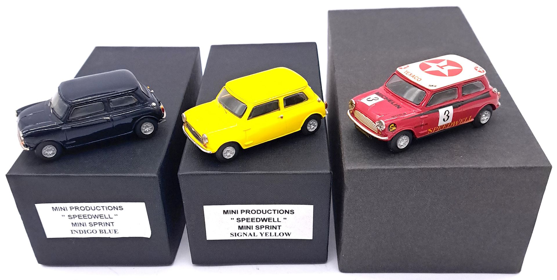 Mini Productions, a boxed group of white metal Mini models