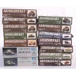 Armourfast and Trumpeter, a mixed boxed model kit group of 1/72 scale Tanks and Trucks to include...