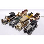 Franklin Mint a mixed group of smaller scale Cars with no boxes. Not checked for completion or co...