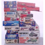Airfix, Hasegawa and similar, a mixed boxed group of 1/72 and similar scale Boats, Tanks and figu...