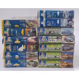 Italeri a mixed boxed group of 1/72 scale tanks to include No. 7038  M20 Armoured Utility Car, No...