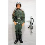 Palitoy Action Man German Stormtrooper - Soldiers of the World, dark hair, blue pants, eagle-eyes...