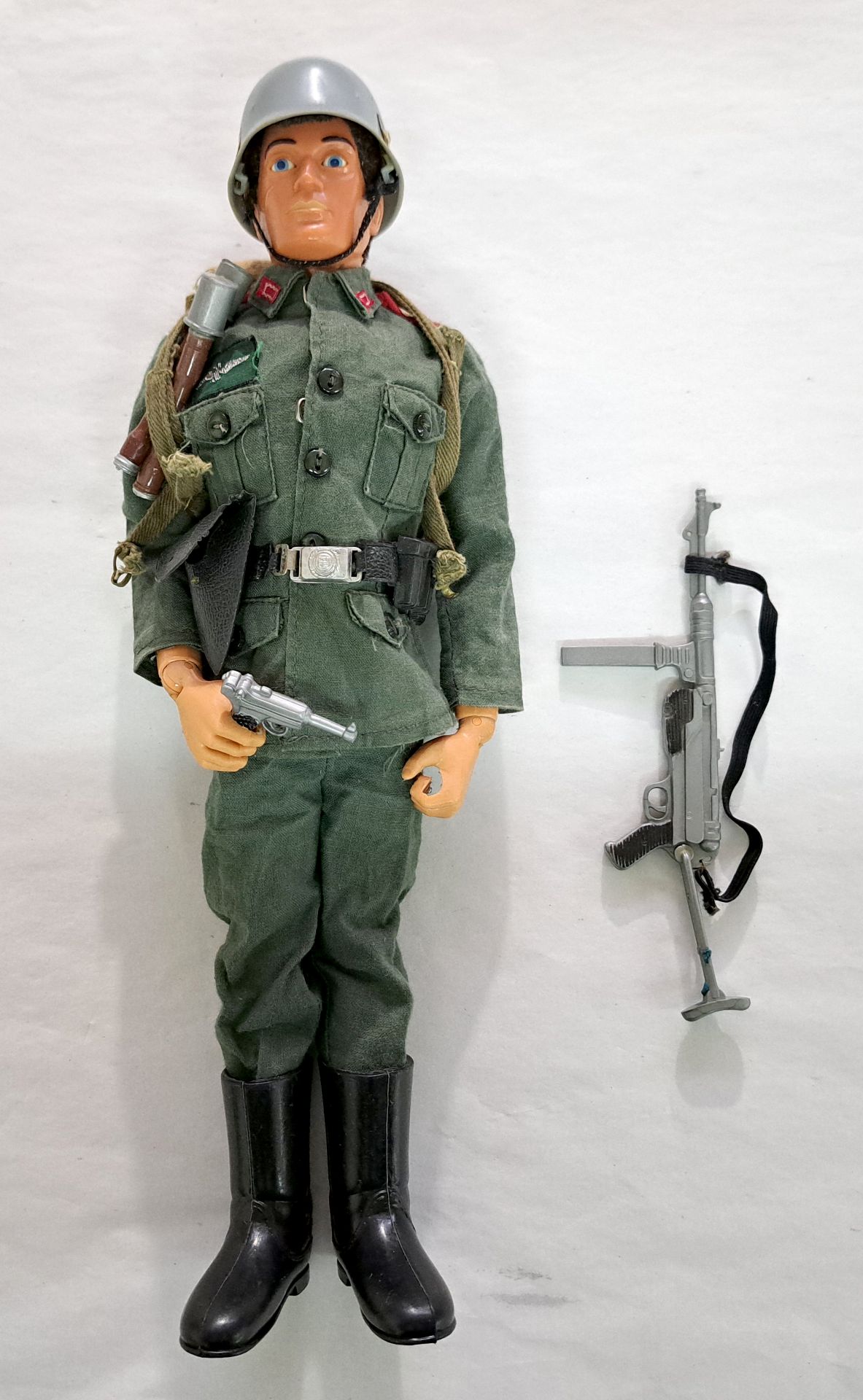 Palitoy Action Man German Stormtrooper - Soldiers of the World, dark hair, blue pants, eagle-eyes...