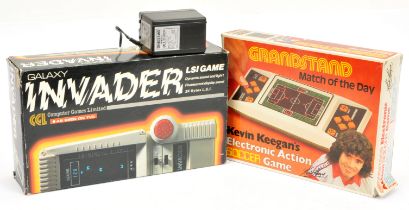 CGL Galaxy Invader LSI game, Grandstand Match of the Day Kevin Keegan electronic action soccer ga...