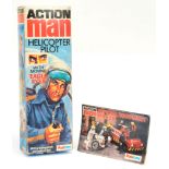 Palitoy Action Man EMPTY Helicopter Pilot box. Condition is Fair Plus.