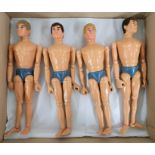 Palitoy Action Man vintage dynamic eagle-eyed figures/loose/undressed, a group which appear to be...