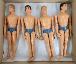 Palitoy Action Man vintage dynamic eagle-eyed figures/loose/undressed, a group which appear to be...