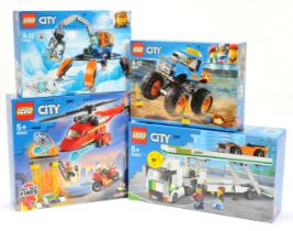 Lego City sets x 4 includes 60180 Monster Truck, 60192 Arctic Ice Crawler, 60281 Fire Rescue Heli...