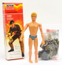 Palitoy Action Man Vintage Combat Division Soldier - dynamic body with combat uniform and SLR rif...