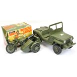 Action Man and similar 1/6th scale vehicle pair (1) Hasbro US Army Jeep - unboxed; (2) boxed Pali...