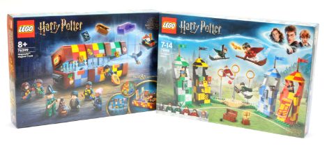 Lego Harry Potter pair (1) 75956 Quiddtich Match  (2) 76399  Hogwarts Magical Trunk set, within N...