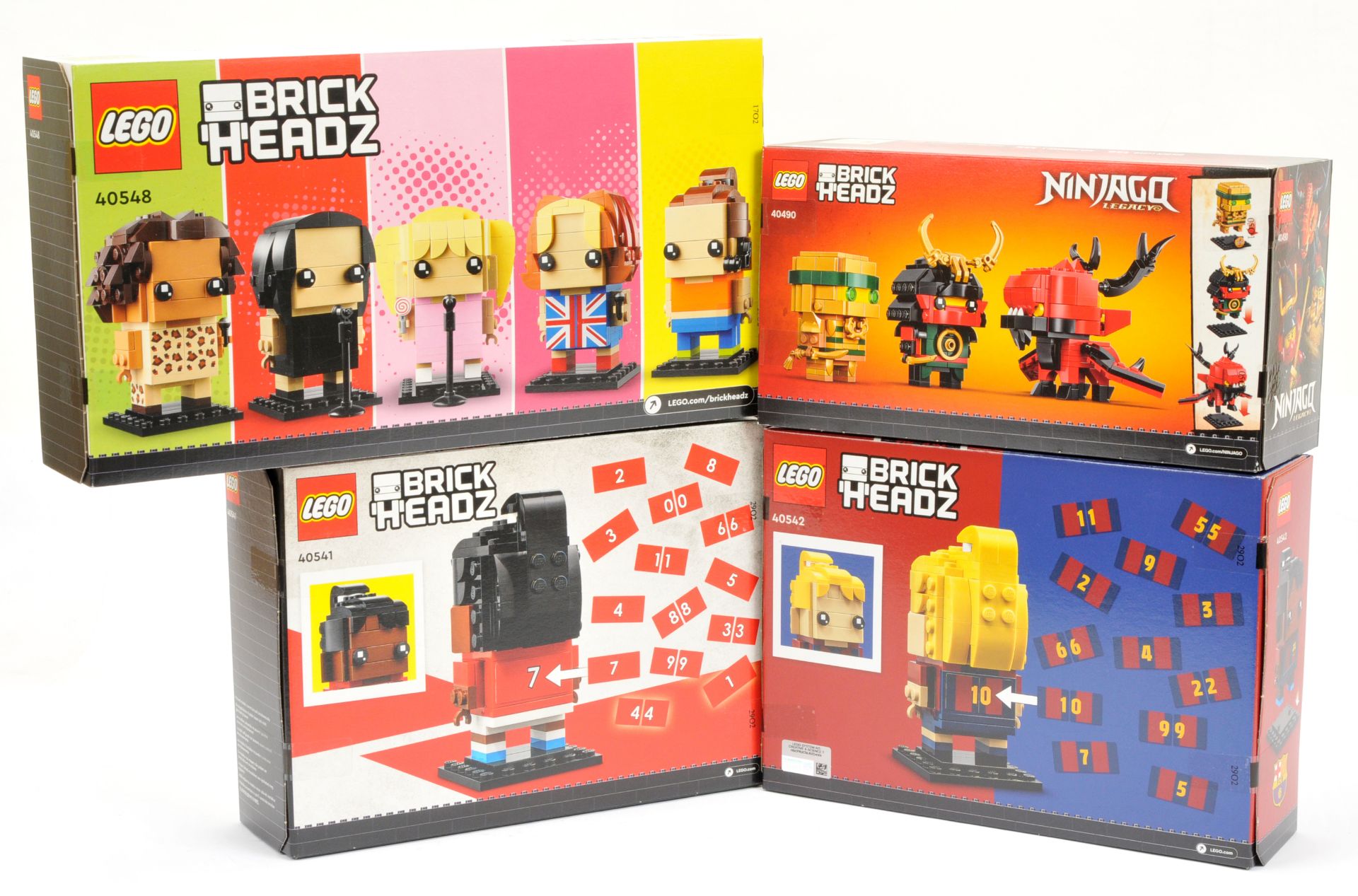 Lego Brickheadz x 4 to include 40490 Ninjago Legacy - Golden Lloyd, Nya Samurai X & Firstbourne D... - Image 2 of 2