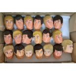 Palitoy Action Man vintage, a group of loose heads of mainly eagle eyed - conditions are generall...