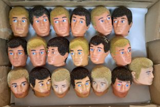 Palitoy Action Man vintage, a group of loose heads of mainly eagle eyed - conditions are generall...