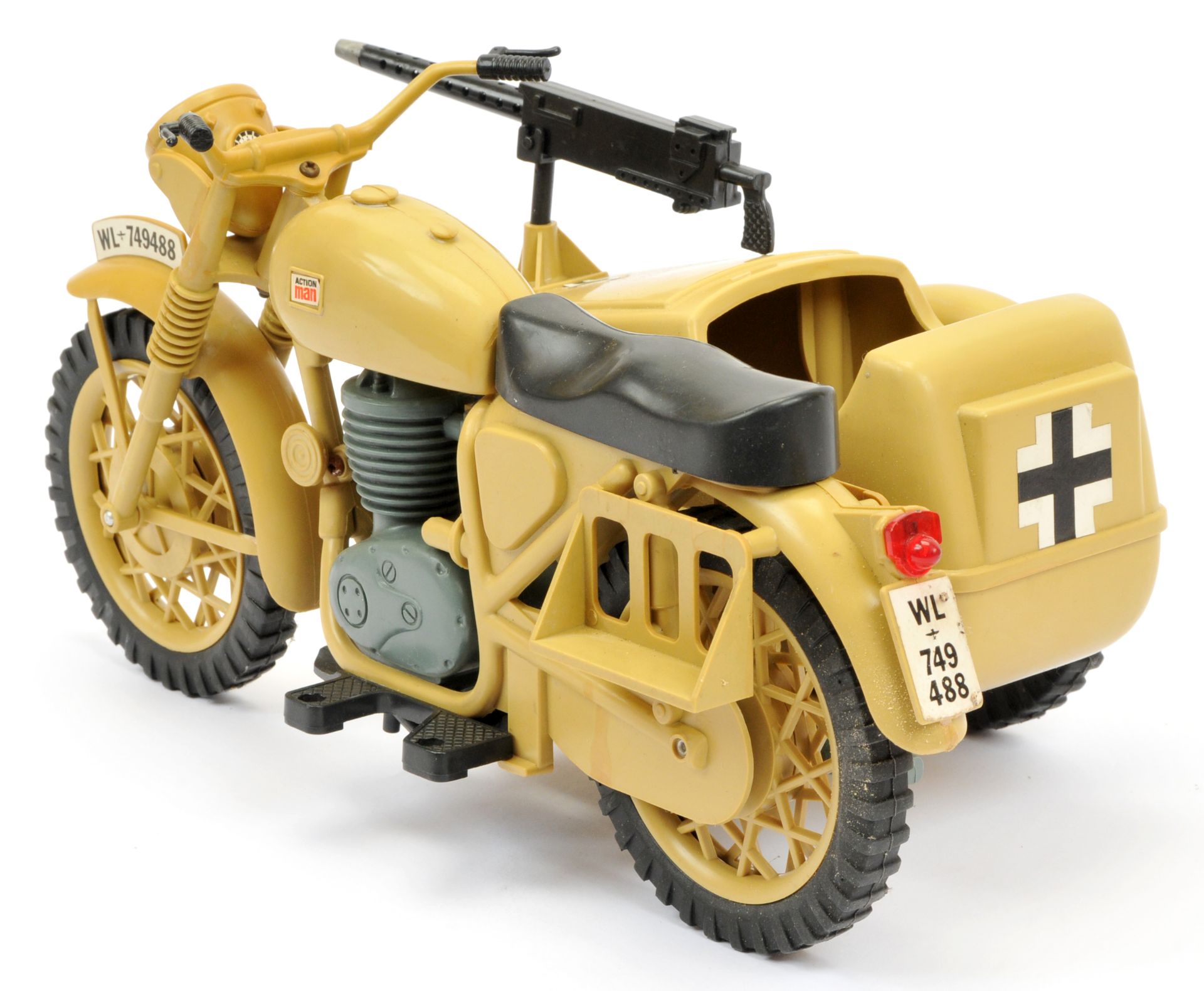 Palitoy Action Man German Motorcycle and Sidecar, includes machine gun, Good Plus, unboxed. - Bild 2 aus 3