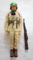 Palitoy Action Man "Internationals" Afrika Korps Lance Corporal, blonde flock hair and beard, blu...