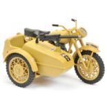 Palitoy Action Man German Motorcycle and Sidecar, includes machine gun, Good Plus, unboxed.