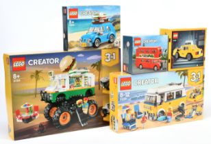 Lego Creator x 5 includes 31104 Monster Burger Truck, 31079 Sunshine Surfer Van, 40252 Mini VW Be...